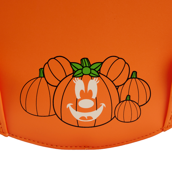 Loungefly: Disney - Glow Face Minnie Pumpkin Mini Backpack - Bards & Cards