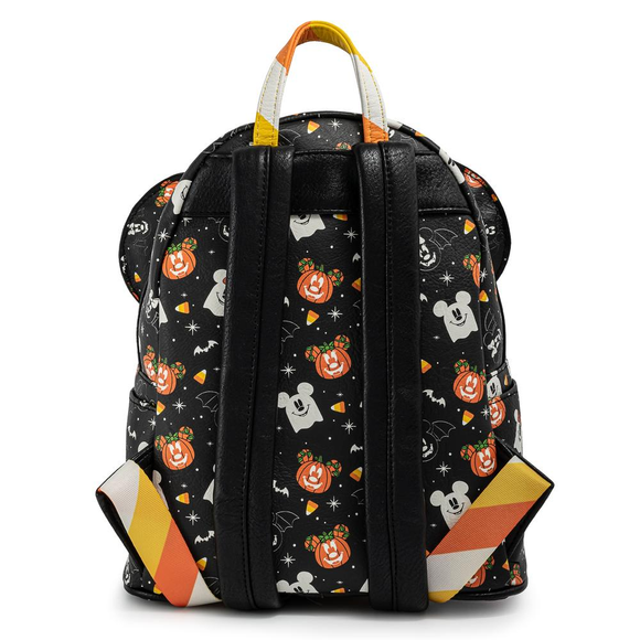 Loungefly: Disney Mickey and Minnie Candy Corn Mini Backpack and Headband Set - Bards & Cards
