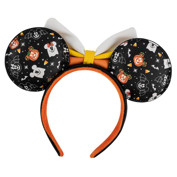 Loungefly: Disney Mickey and Minnie Candy Corn Mini Backpack and Headband Set - Bards & Cards
