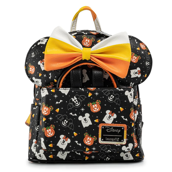 Loungefly: Disney Mickey and Minnie Candy Corn Mini Backpack and Headband Set - Bards & Cards