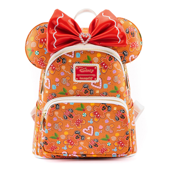 Loungefly: Disney Ginger Bread Micky and Minnie Mini Backpack and Headband Set - Bards & Cards