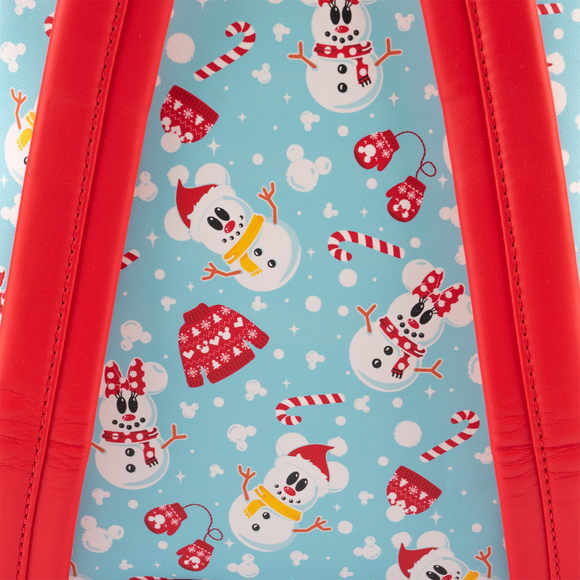 Loungefly: Disney - Minnie and Mickey Snowman Mini Backpack and Headband Set - Bards & Cards