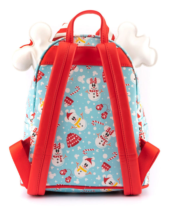 Loungefly: Disney - Minnie and Mickey Snowman Mini Backpack and Headband Set - Bards & Cards