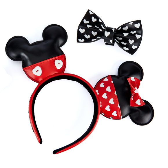 Loungefly: Disney - Mickey And Minnie Valentines Headband - Bards & Cards