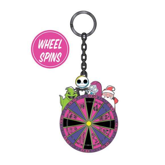 Loungefly: Disney - NBC Spinning Wheel Enamel Keychain - Bards & Cards