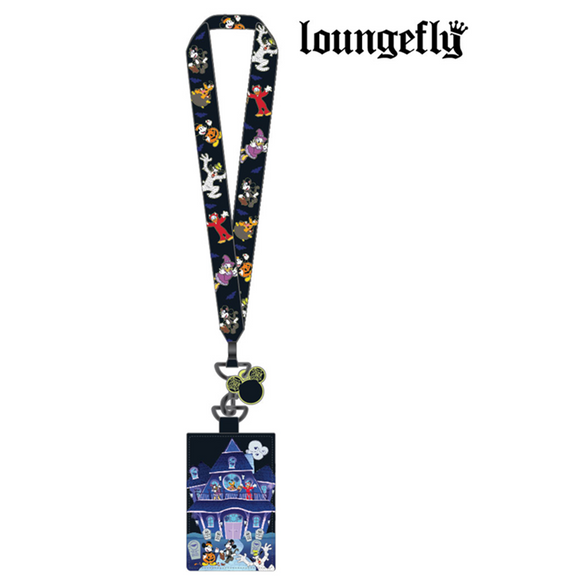 Loungefly: Disney - Mickey & Friends Halloween Lanyard with Cardholder - Bards & Cards