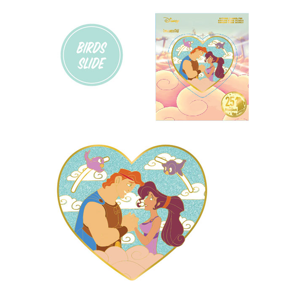 Loungefly: Disney: Hercules - Hercules and Meg Heart 3-Inch Collector Box Pin - Bards & Cards