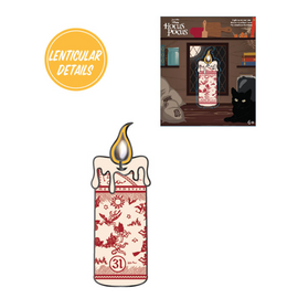 Loungefly: Disney - Hocus Pocus Lenticular Black Flame Candle 3 Inch Collector Box Pin - Bards & Cards