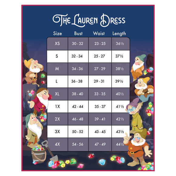 Stitch Shoppe by Loungefly: Disney Snow White - Mining Dwarfs "Lauren" Dress - Bards & Cards