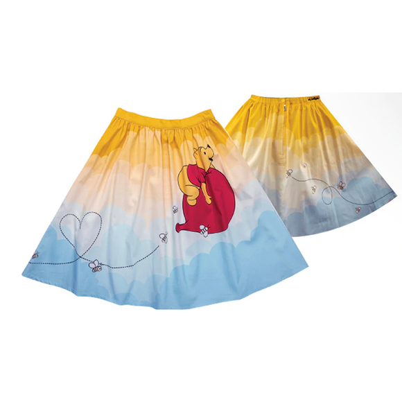Stitch Shoppe by Loungefly: Disney Winnie the Pooh - Balloon Clouds "Sandy" Skirt with Pockets - Bards & Cards