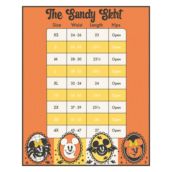 Stitch Shoppe by Loungefly: Disney Mickey and Minnie Candy Corn Sandy Skirt - Bards & Cards