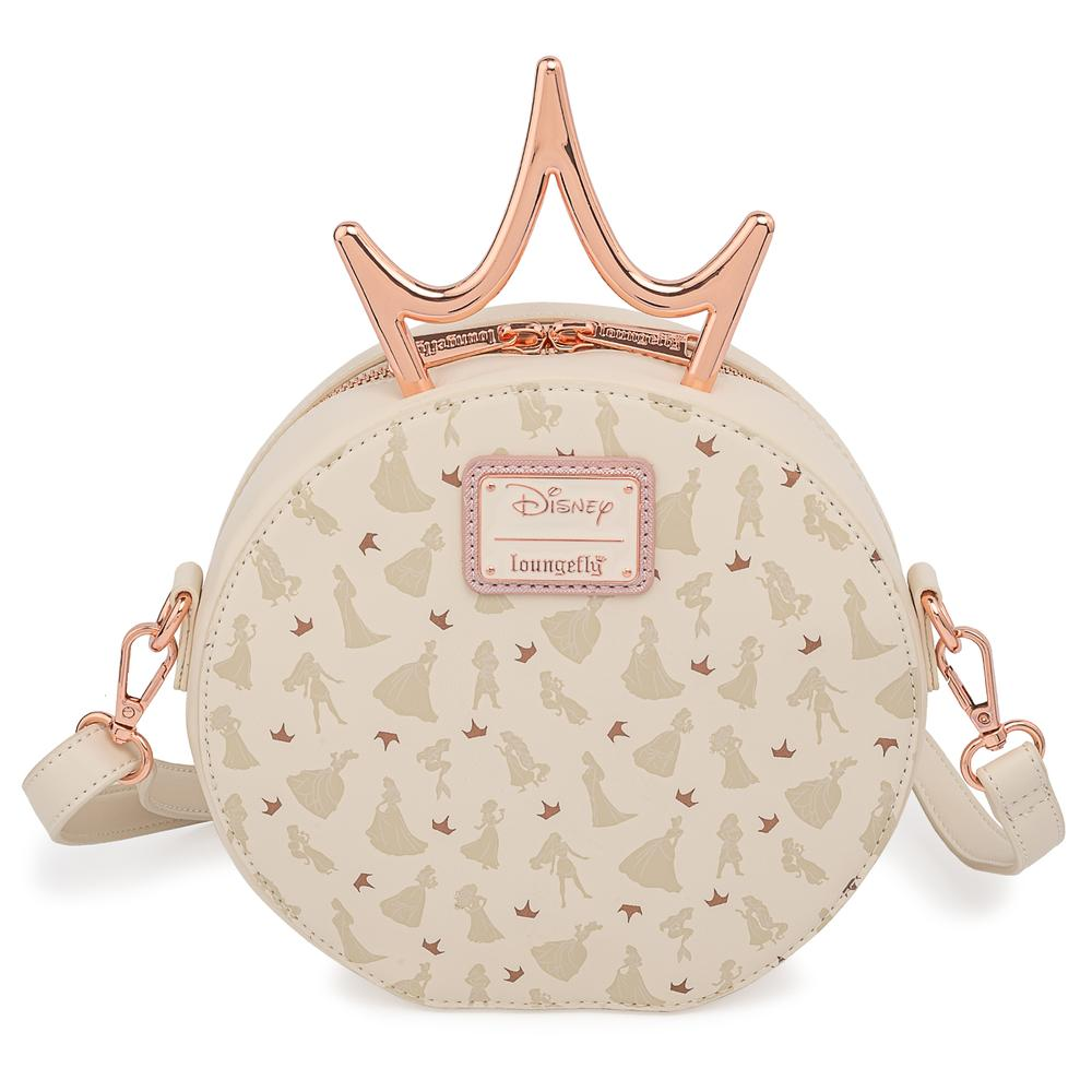 Loungefly: Disney Ultimate Princess Metal Crown Crossbody Bag - 0