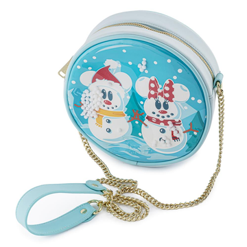 Loungefly: Disney - Mickey and Minnie Mouse Snow Globe Crossbody Bag - Bards & Cards