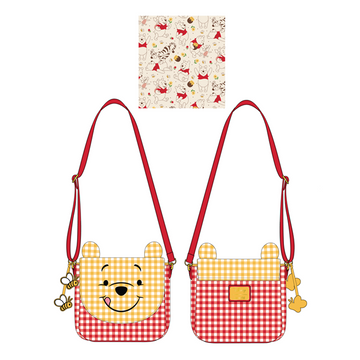 Loungefly: Disney Winnie The Pooh Gingham Crossbody Bag - Bards & Cards