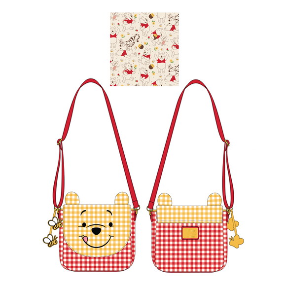 Loungefly: Disney Winnie The Pooh Gingham Crossbody Bag - Bards & Cards