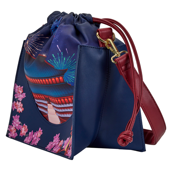 Loungefly: Disney Mulan Castle Cinch Sack Cross Body Bag - Bards & Cards