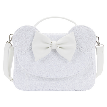 Loungefly: Disney - Minnie Sequin Wedding Cross Body Bag - Bards & Cards