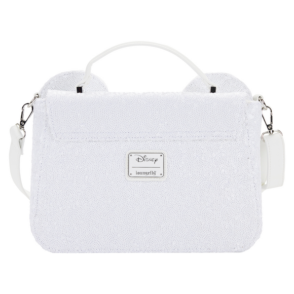 Loungefly: Disney - Minnie Sequin Wedding Cross Body Bag - Bards & Cards