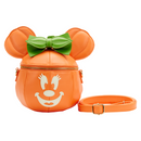 Loungefly: Disney - Glow Face Pumpkin Minnie Figural Cross Body Bag - Bards & Cards