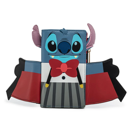 Loungefly: Disney Vampire Stitch Bow Tie Flap Wallet - Bards & Cards