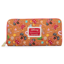 Loungefly: Disney Gingerbread AOP Zip Around Wallet - Bards & Cards