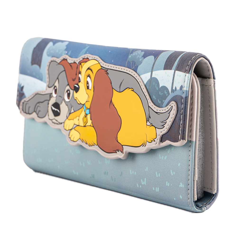 Loungefly: Disney Lady and the Tramp Wet Cement Flap Wallet - 0