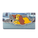 Loungefly: Disney Lady and the Tramp Wet Cement Flap Wallet - Bards & Cards