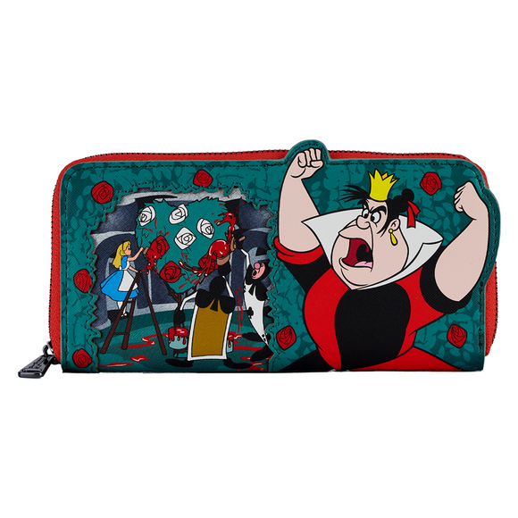 Loungefly: Disney - Villains Scene Series Queen Of Hearts Zip Around Wallet - Bards & Cards