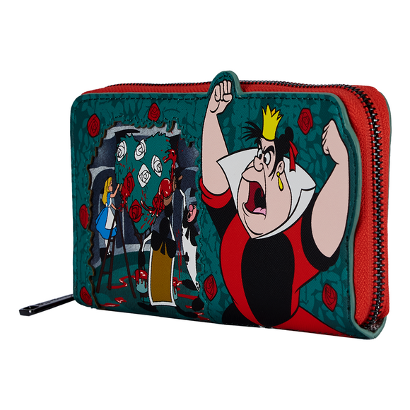 Loungefly: Disney - Villains Scene Series Queen Of Hearts Zip Around Wallet - Bards & Cards