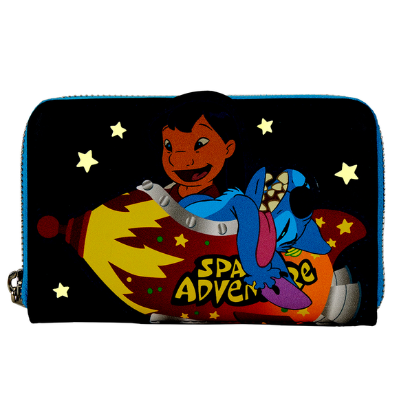 Loungefly: Disney Lilo And Stitch Space Adventure Zip Around Wallet - Bards & Cards