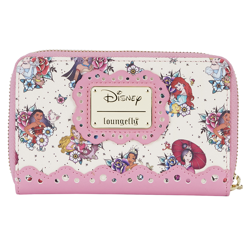 Loungefly: Disney Princess Tattoo Aop Zip Around Wallet