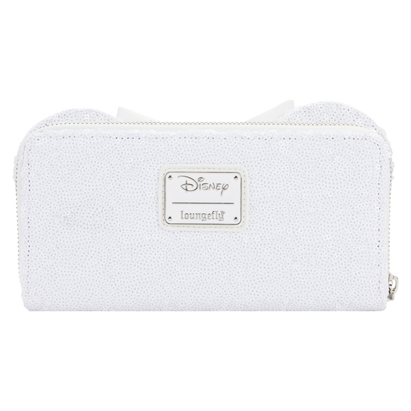 Loungefly: Disney - Minnie Sequin Wedding Zip Around Wallet - Bards & Cards