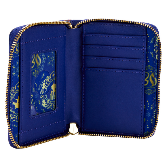 Loungefly: Disney - Aladdin 30th Anniversary Zip Around Wallet - Bards & Cards