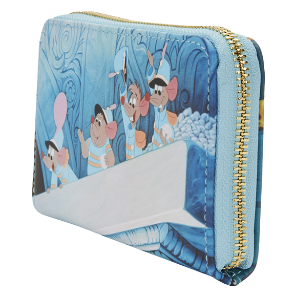 Loungefly: Disney - Cinderella Princess Scene Zip Around Wallet - Bards & Cards