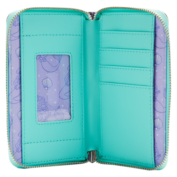 Loungefly: Disney The Little Mermaid - Princess Scenes Series Zip Around Wallet - Bards & Cards