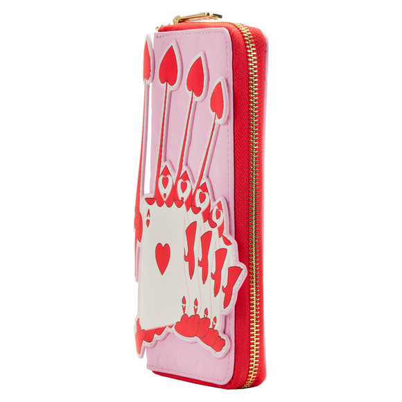 Loungefly: Disney Alice in Wonderland - Aces Of Hearts Zip Around Wallet - Bards & Cards