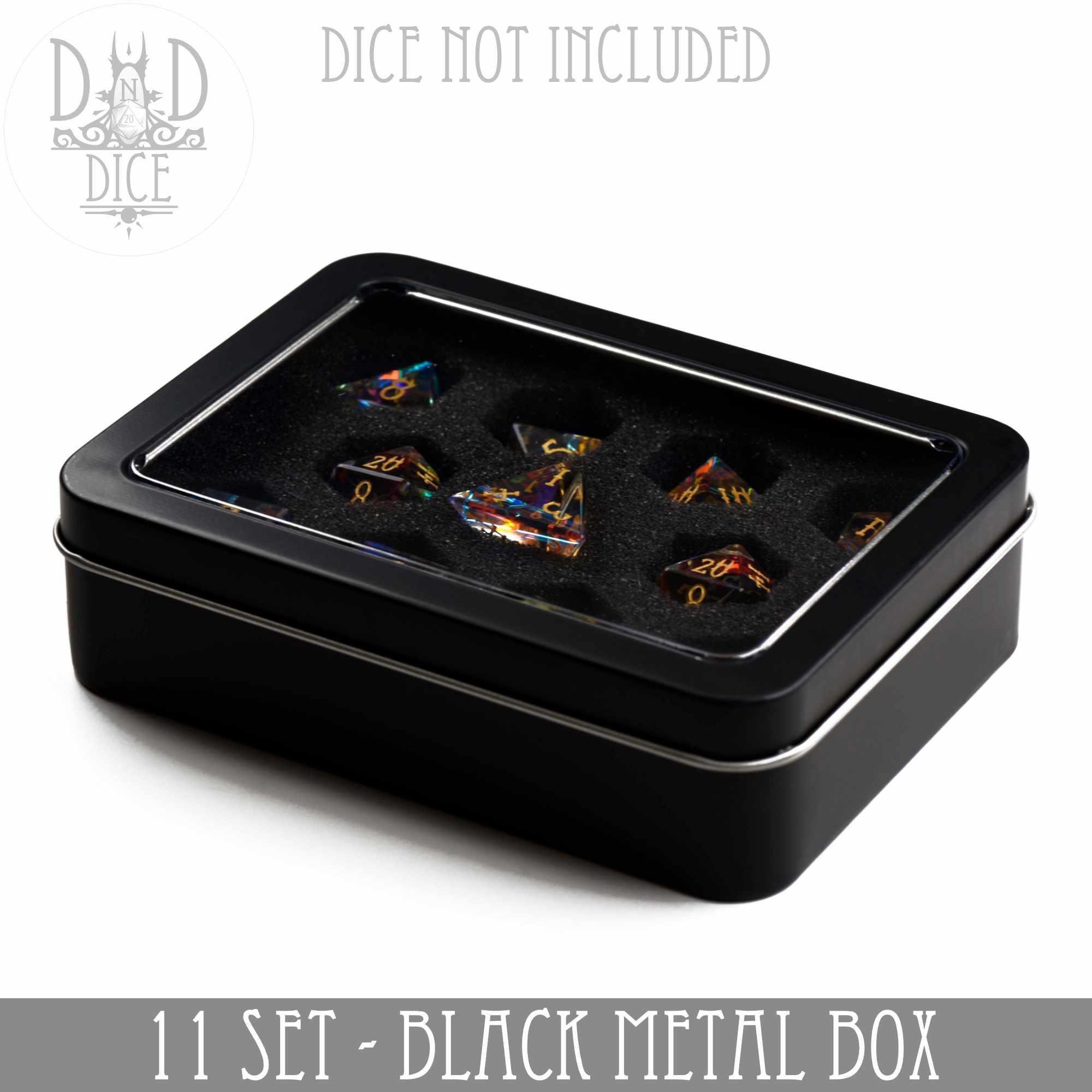 Metal Gift Box - 11 Dice Set - Bards & Cards