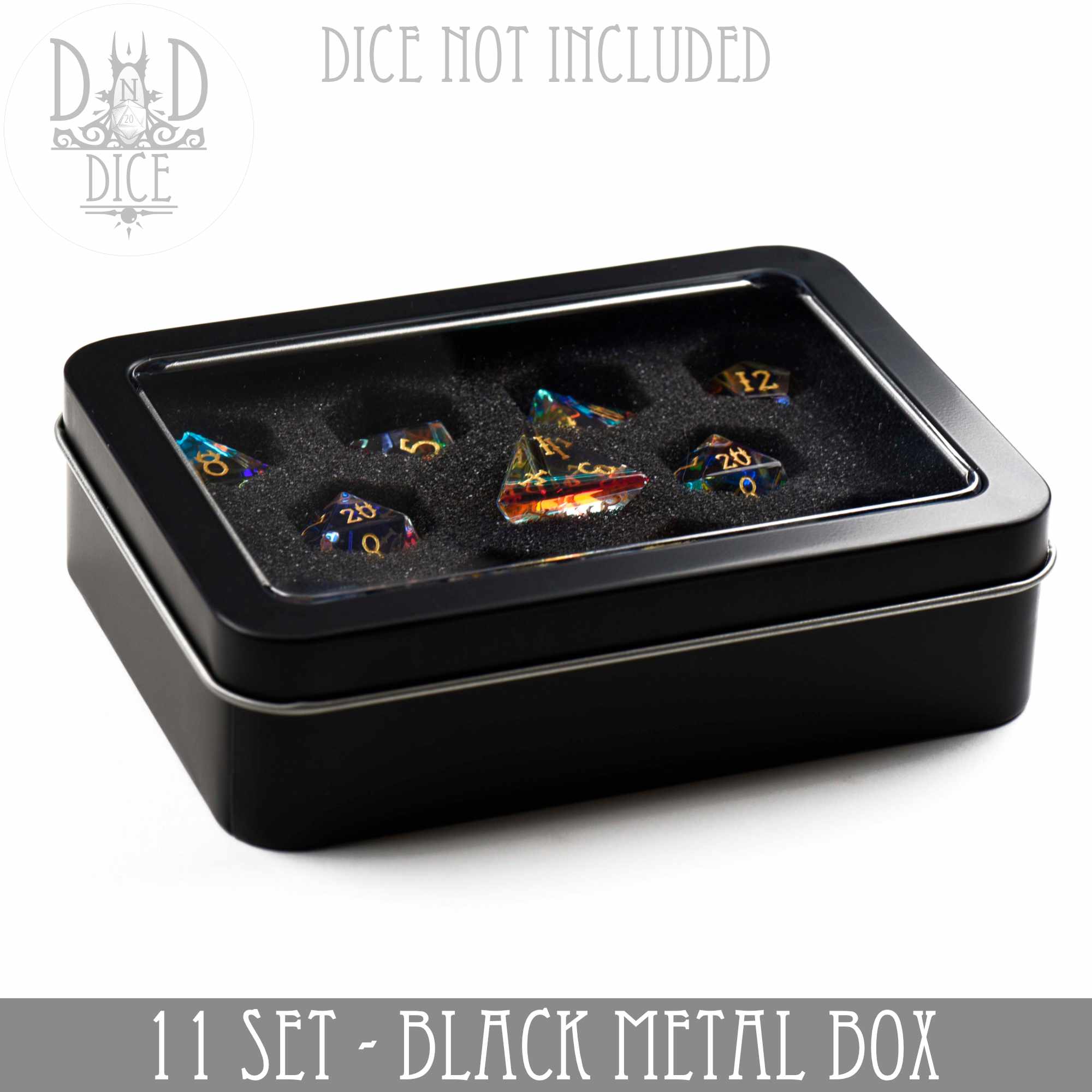 Metal Gift Box - 11 Dice Set - Bards & Cards