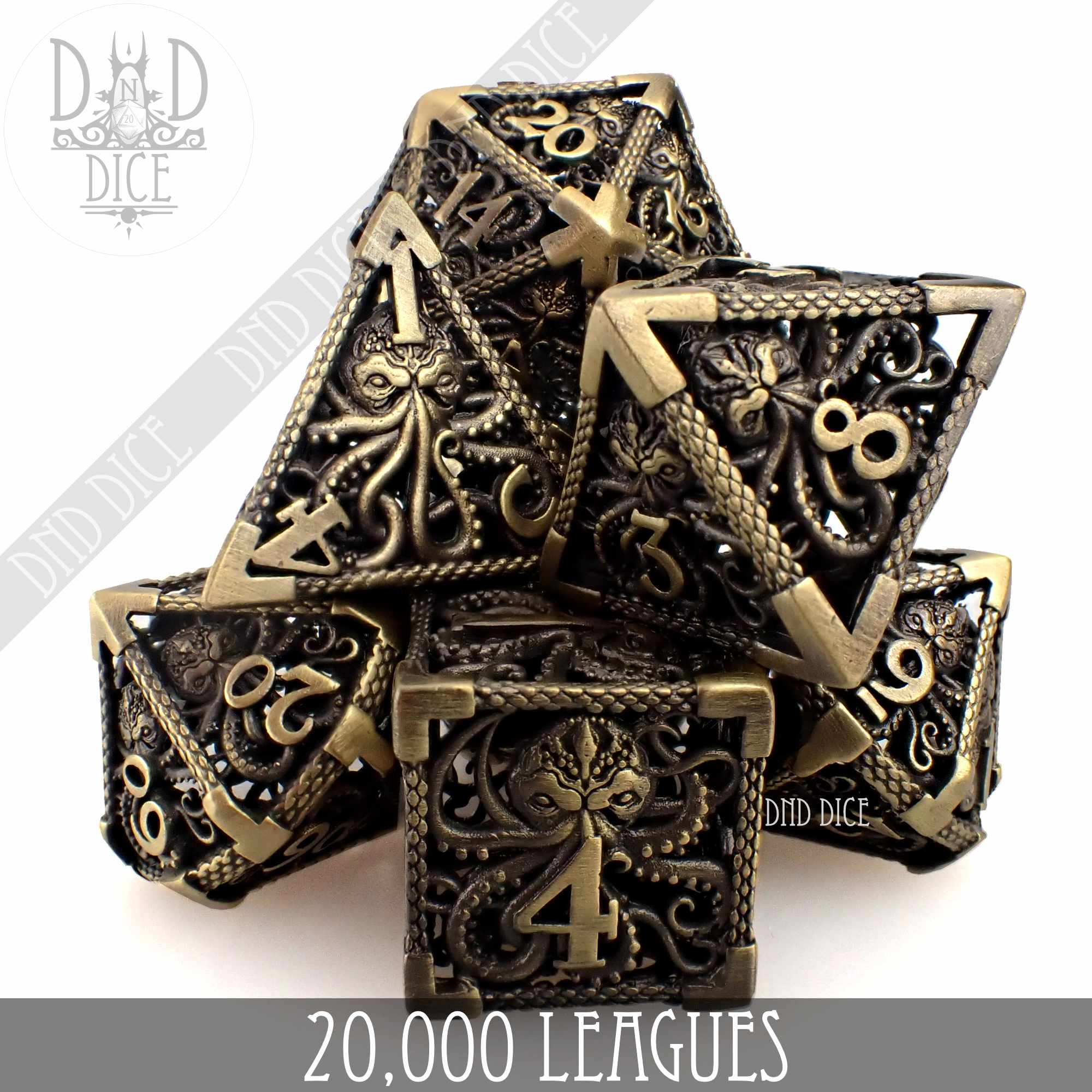 20,000 Leagues Metal Dice Set (Gift Box) - Bards & Cards