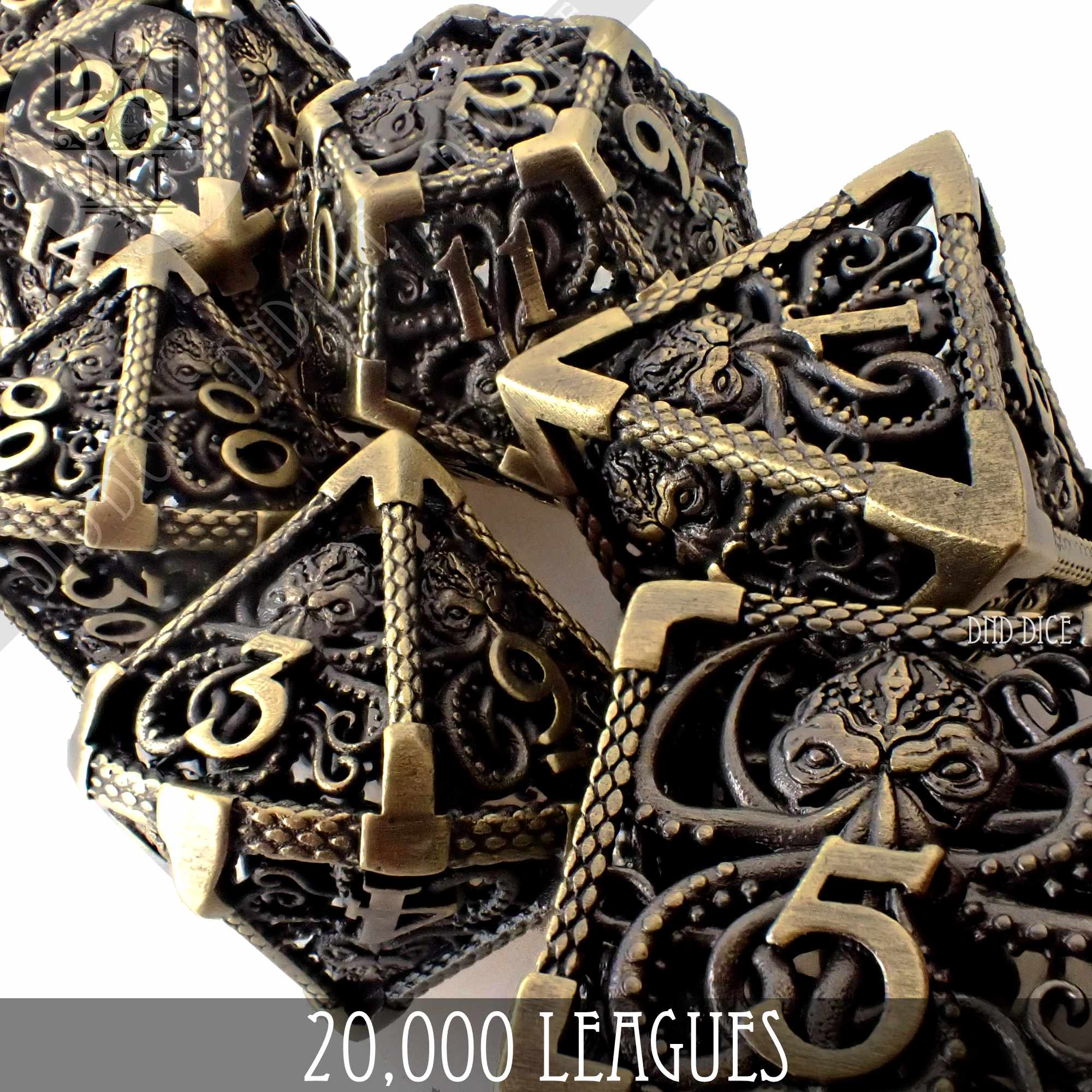 20,000 Leagues Metal Dice Set (Gift Box) - Bards & Cards