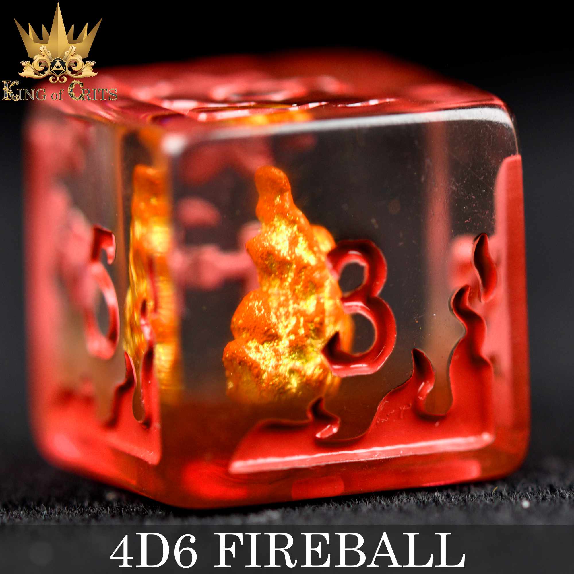 Fireball 4D6 Dice Set - Bards & Cards