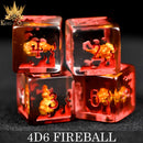 Fireball 4D6 Dice Set - Bards & Cards