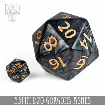 55mm D20 - Gorgons Ashes - Bards & Cards