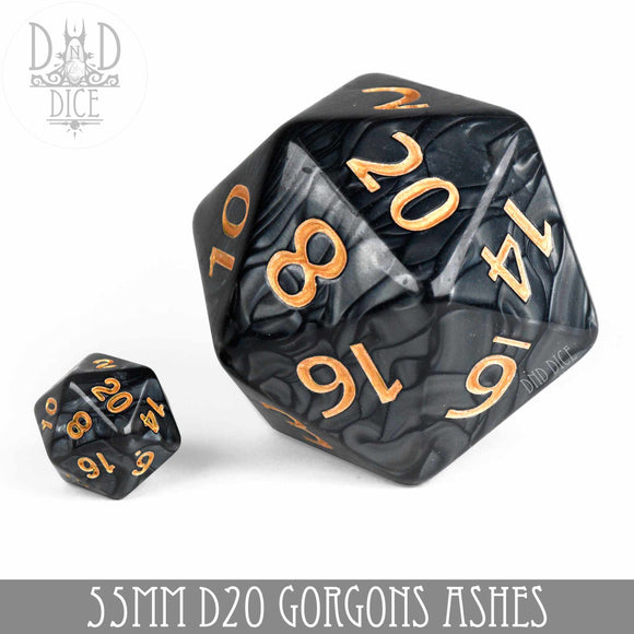55mm D20 - Gorgons Ashes - Bards & Cards