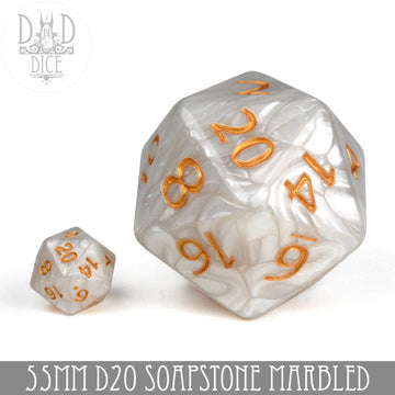55mm D20 - Soapstone - Bards & Cards