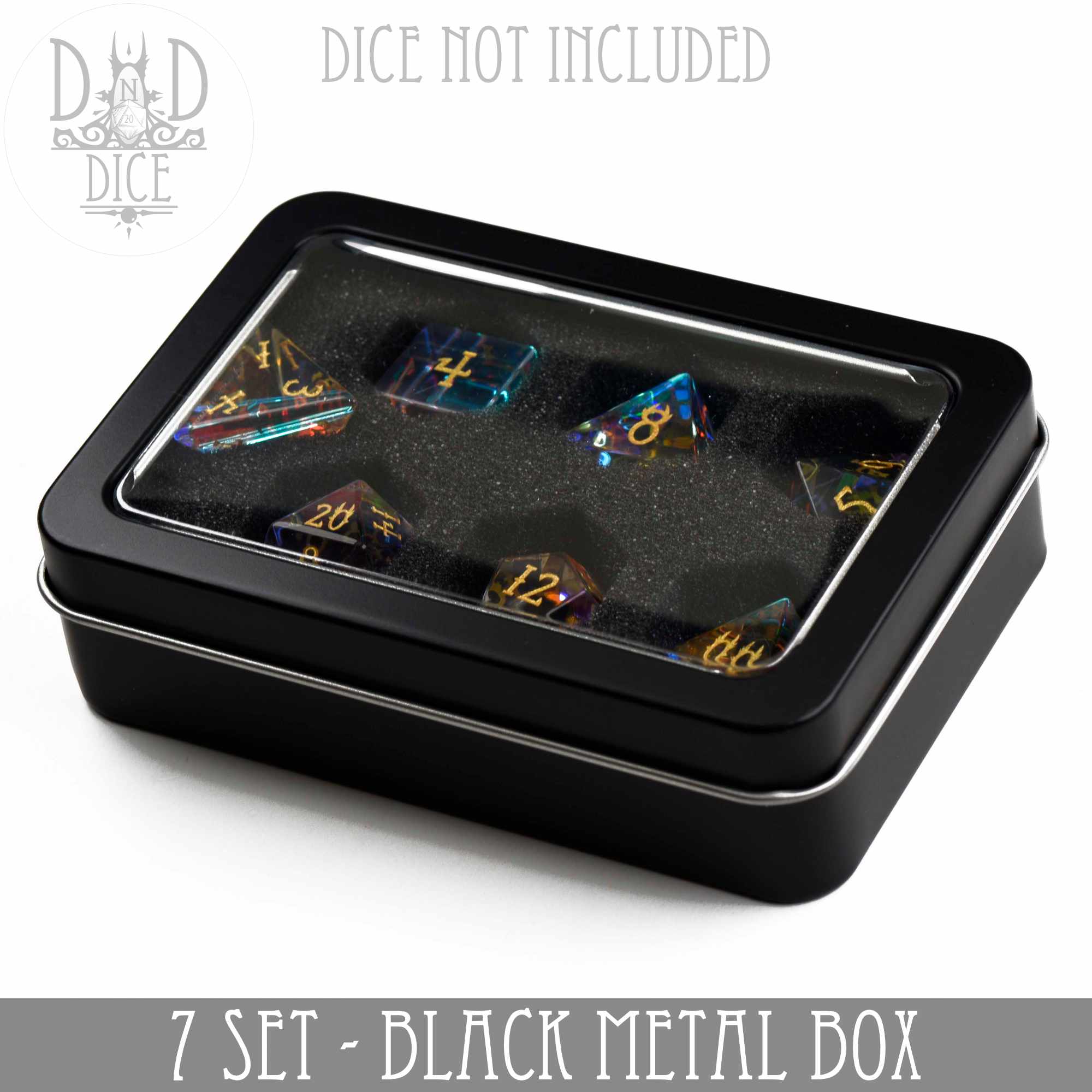 Metal Gift Box - 7 Dice Set - Bards & Cards