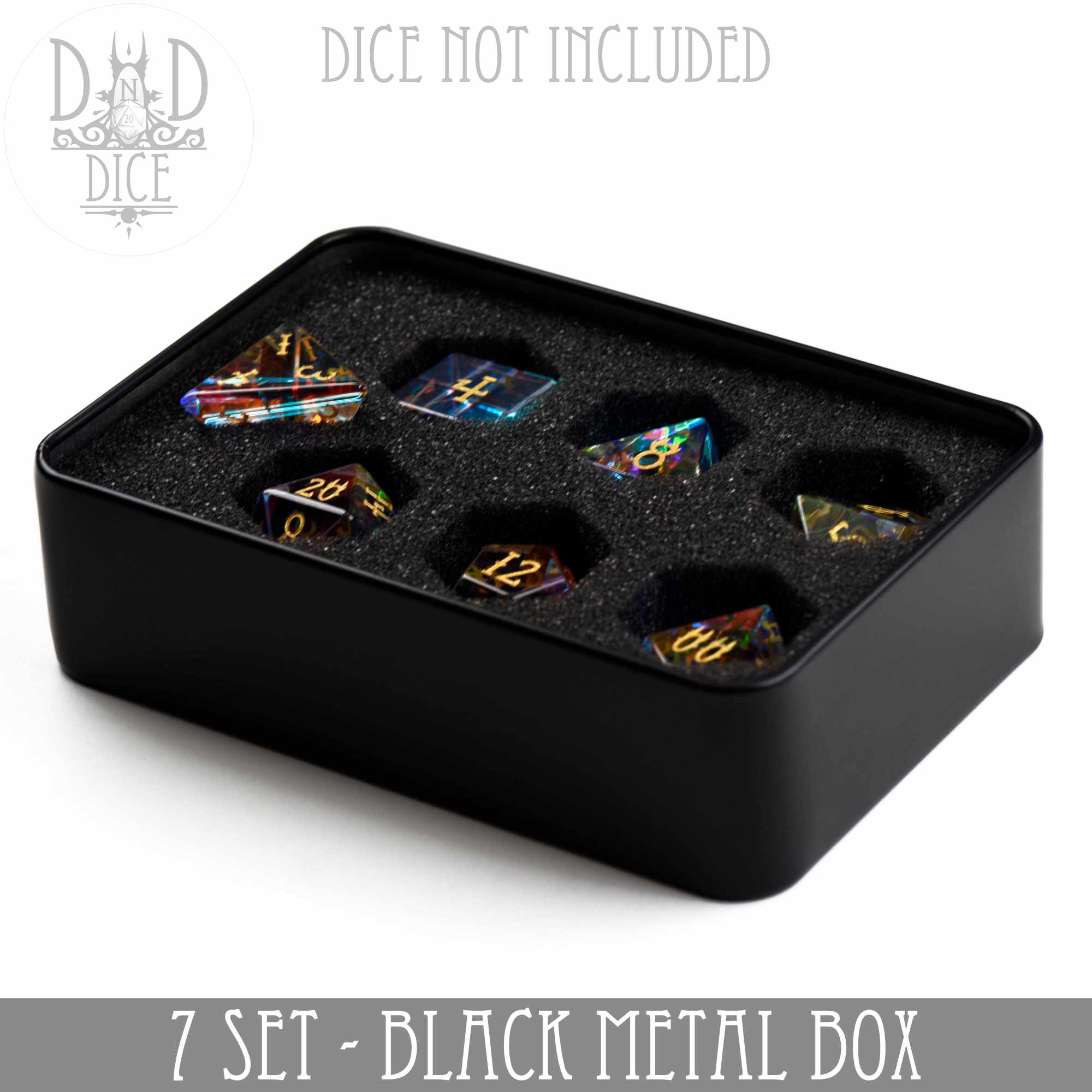 Metal Gift Box - 7 Dice Set - Bards & Cards