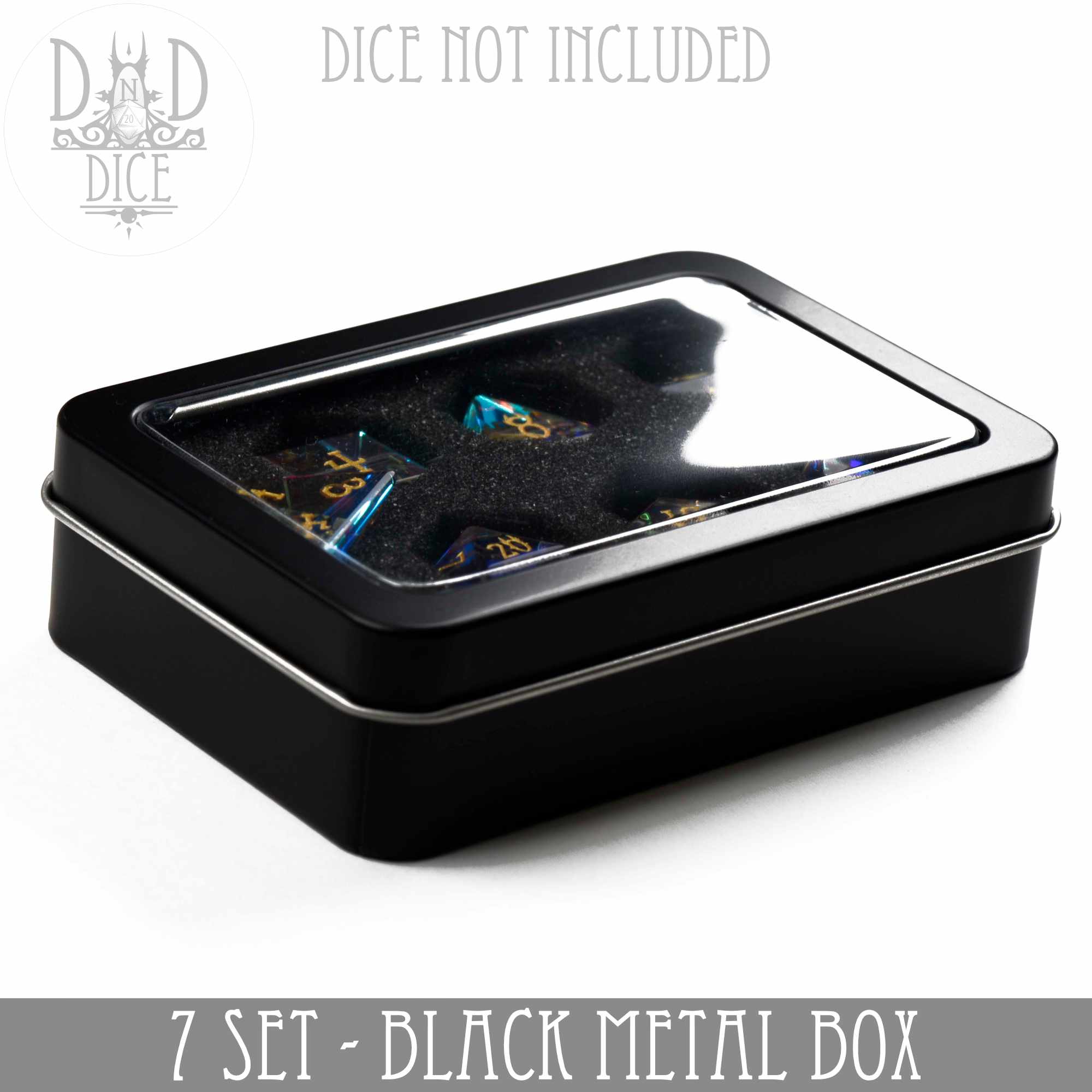 Metal Gift Box - 7 Dice Set - Bards & Cards