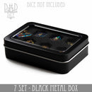 Metal Gift Box - 7 Dice Set - Bards & Cards