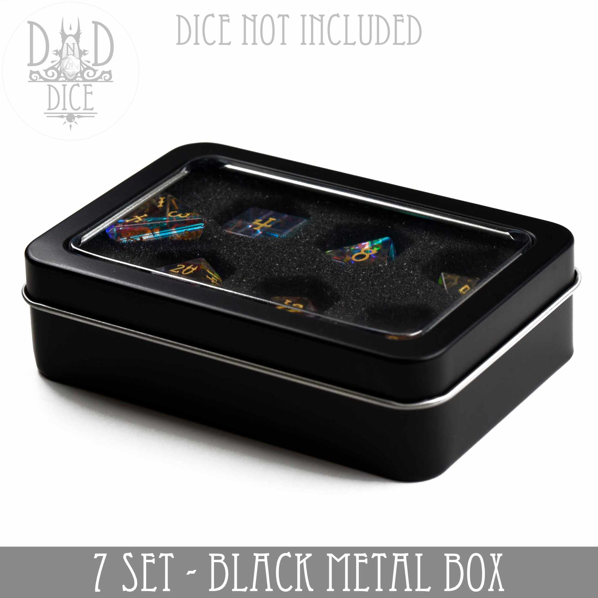 Metal Gift Box - 7 Dice Set - Bards & Cards